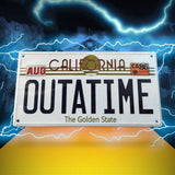 Back To The Future Replica 1/1 "Outatime" DeLorean License Plate