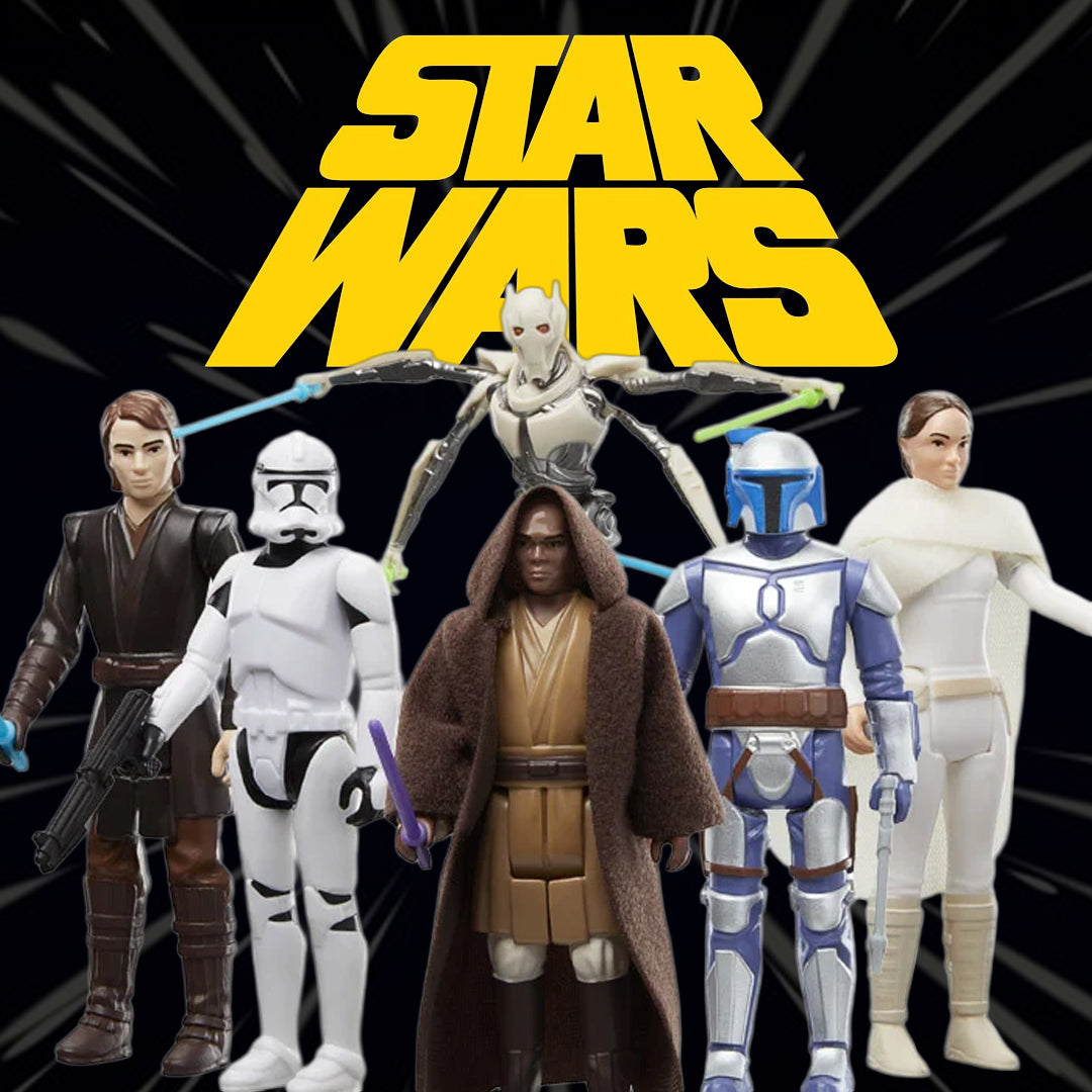 Star Wars Retro Collection Star Wars Episode II  Episode III Multipack 375 Inch Collectible Action Figure 6-Pack