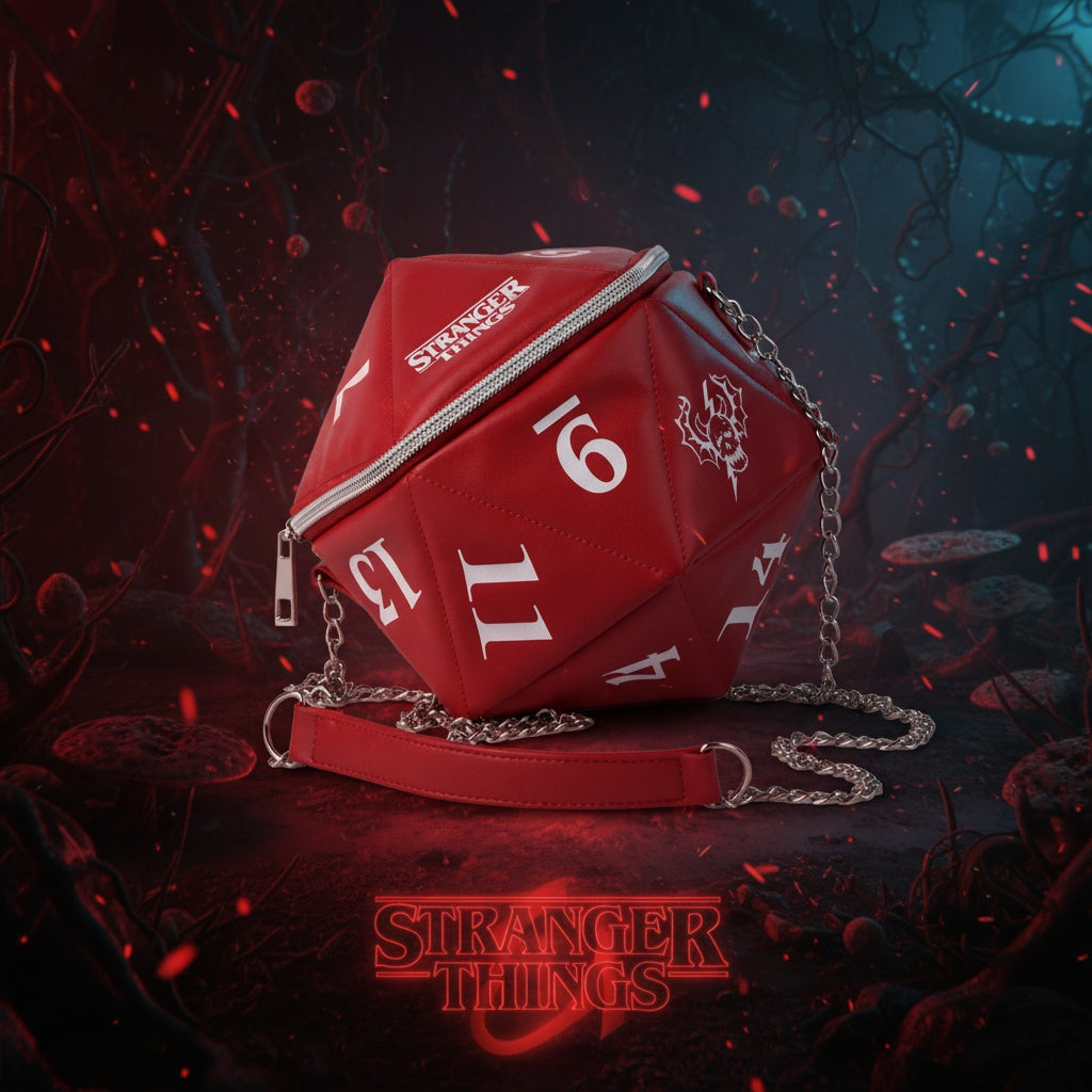 Stranger Things Faux Leather Handbag D&D Dice